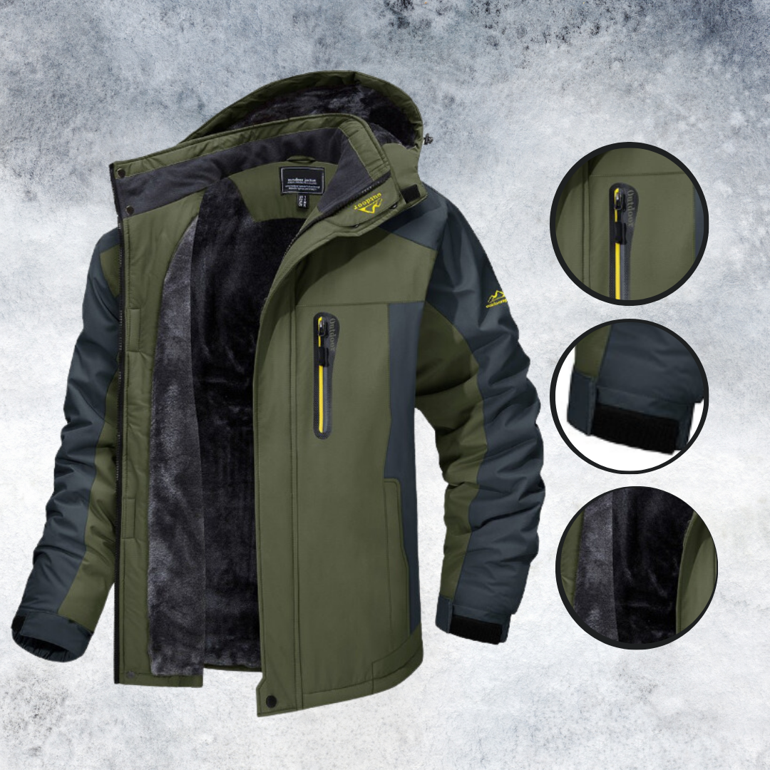 Comfortable Outdoor Jacket - Atlas-Olive Green-M-State of Style