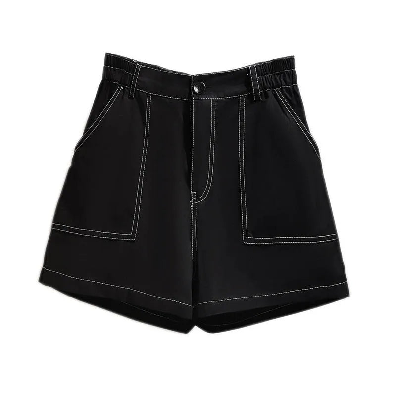 Comfortable Plus-Size Women's Denim Shorts – Stylish & Breathable-Black-5XL-State of Style