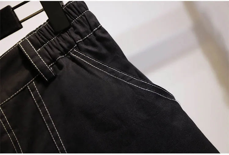 Comfortable Plus-Size Women's Denim Shorts – Stylish & Breathable-Black-5XL-State of Style