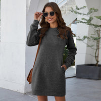 Comfortable Pullover Dress | Stylish and Soft-Dark Grey-S-State of Style