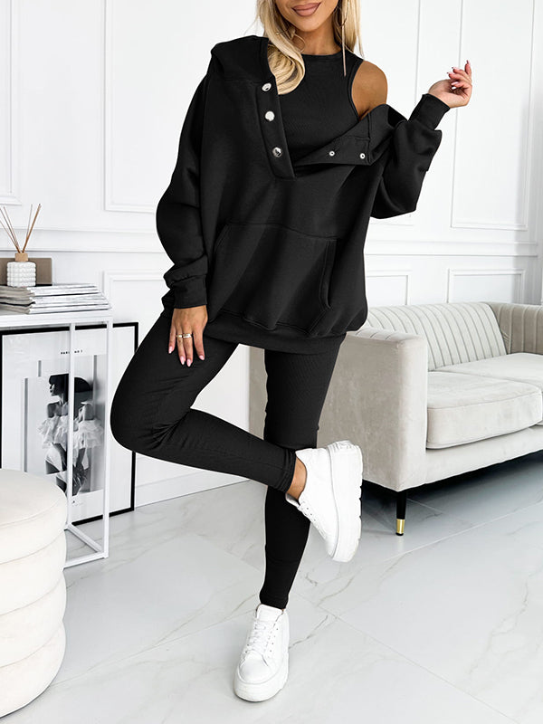 Comfortable Set for Women - Elodie-Black-S-State of Style