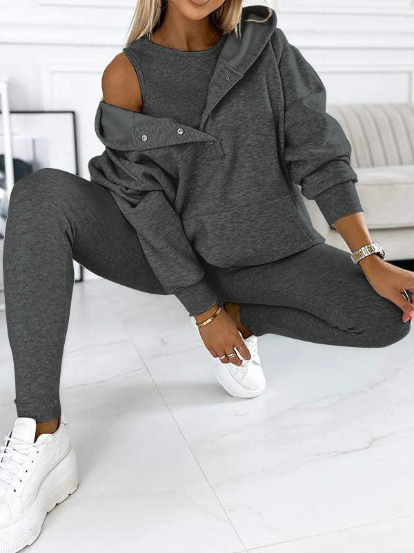 Comfortable Set for Women - Elodie-Light Grey-S-State of Style