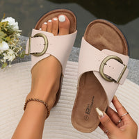 Comfortable Slippers with Buckle Strap – Fenna-Black-4.5-State of Style