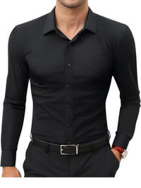 Comfortable Stretch Men's Shirt - Julian-Black-XS-State of Style