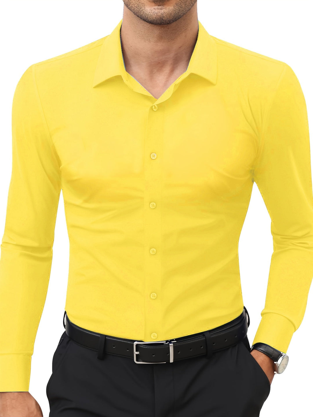 Comfortable Stretch Men’s Shirt - Julian-Black-XS-State of Style