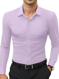 Comfortable Stretch Men's Shirt - Julian-Light Purple-XS-State of Style