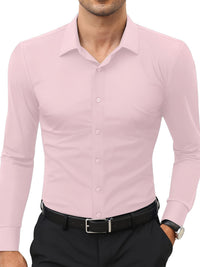 Comfortable Stretch Men's Shirt - Julian-Pink-XS-State of Style