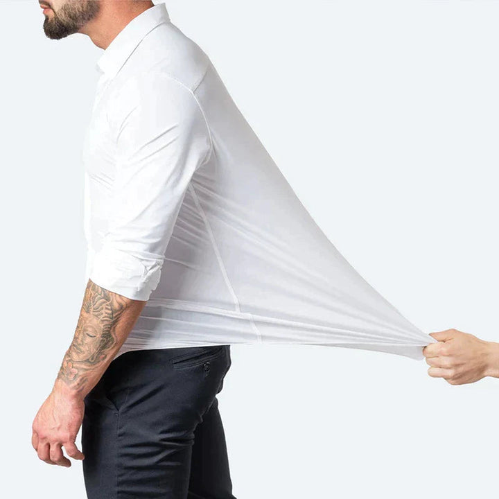 Comfortable Stretch Shirt - Lucas-White-S-State of Style
