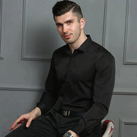 Comfortable Stretch Shirt - Lucas-White-S-State of Style