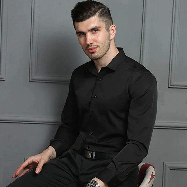Comfortable Stretch Shirt - Lucas-White-S-State of Style