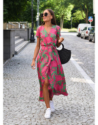 Comfortable Summer Dress - Lina-Pink-S-State of Style
