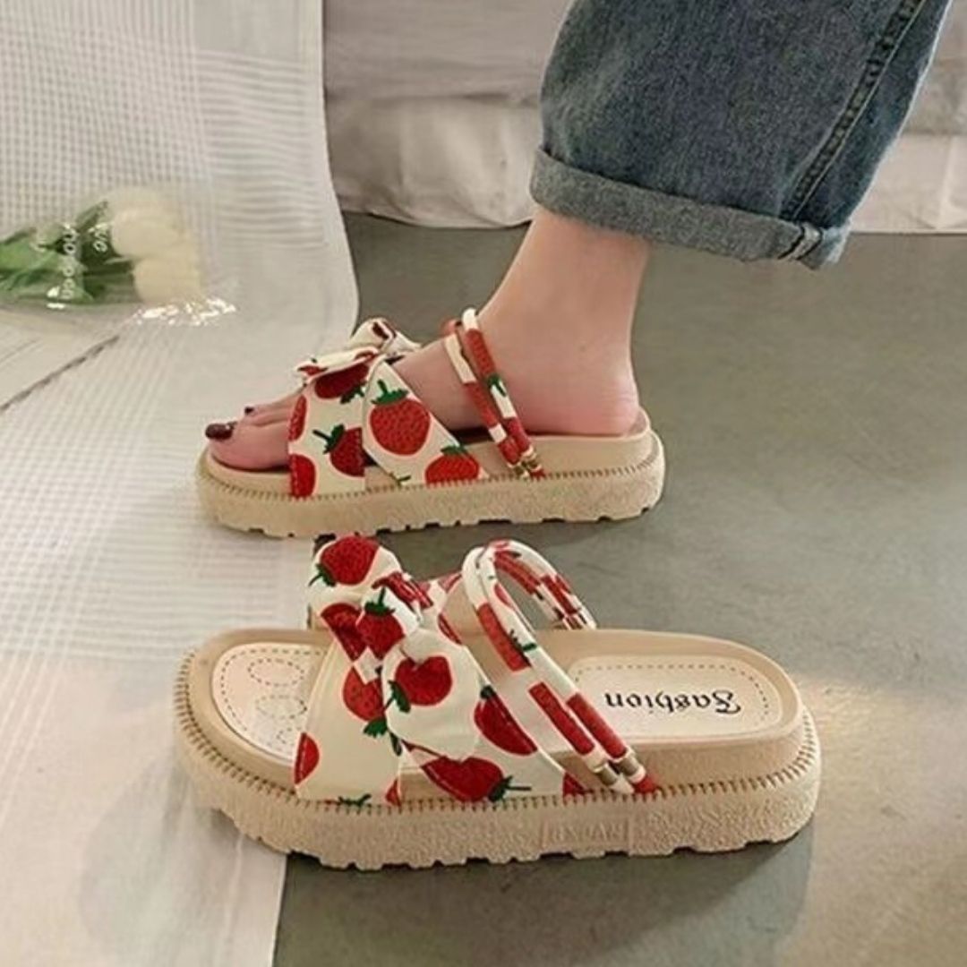 Comfortable summer sandals for women – Liana-Strawberry-3-State of Style