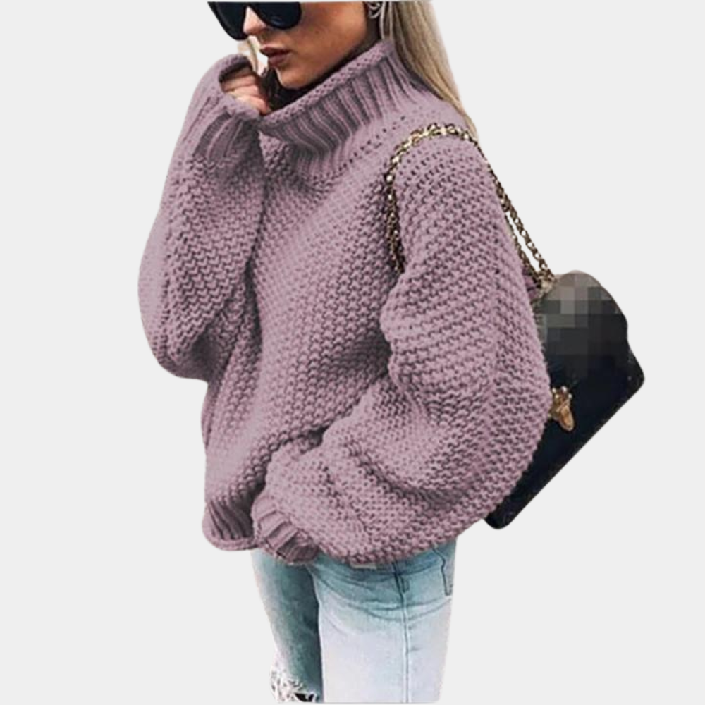 Comfortable Sweater for Women - Sophie-Purple-S-State of Style