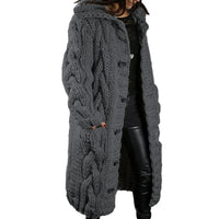 Comfortable Thick Knitted Cardigan - Emma-Dark Grey-S-State of Style
