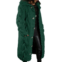 Comfortable Thick Knitted Cardigan - Emma-Green-S-State of Style