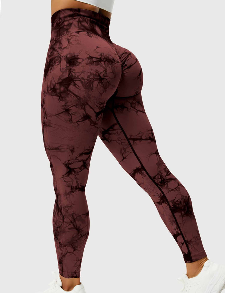 Comfortable Tie Dye Leggings - Ivy-Red Brown-S-State of Style