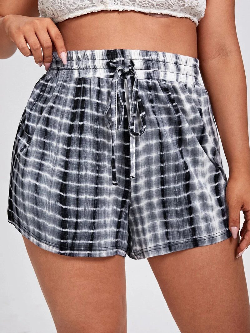 Comfortable Tie-Dye Shorts for a Relaxed Summer Vibe-Black-2XL-State of Style