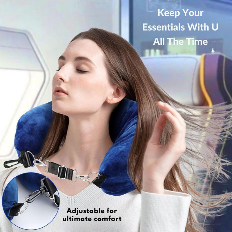 Comfortable Travel Pillow and Extra Luggage Space in One - TravelMate™-Black-State of Style
