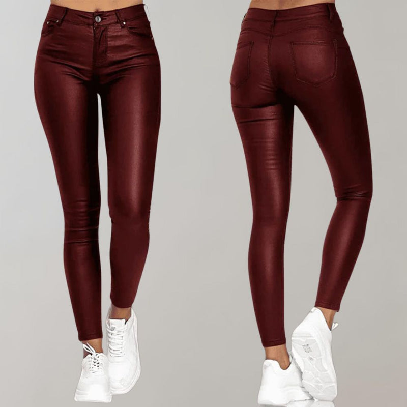 Comfortable Trousers for Women - Sienna-Red-S-State of Style