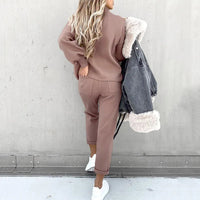 Comfortable Two-Piece Tracksuit - Zoë-Coffee-S-State of Style
