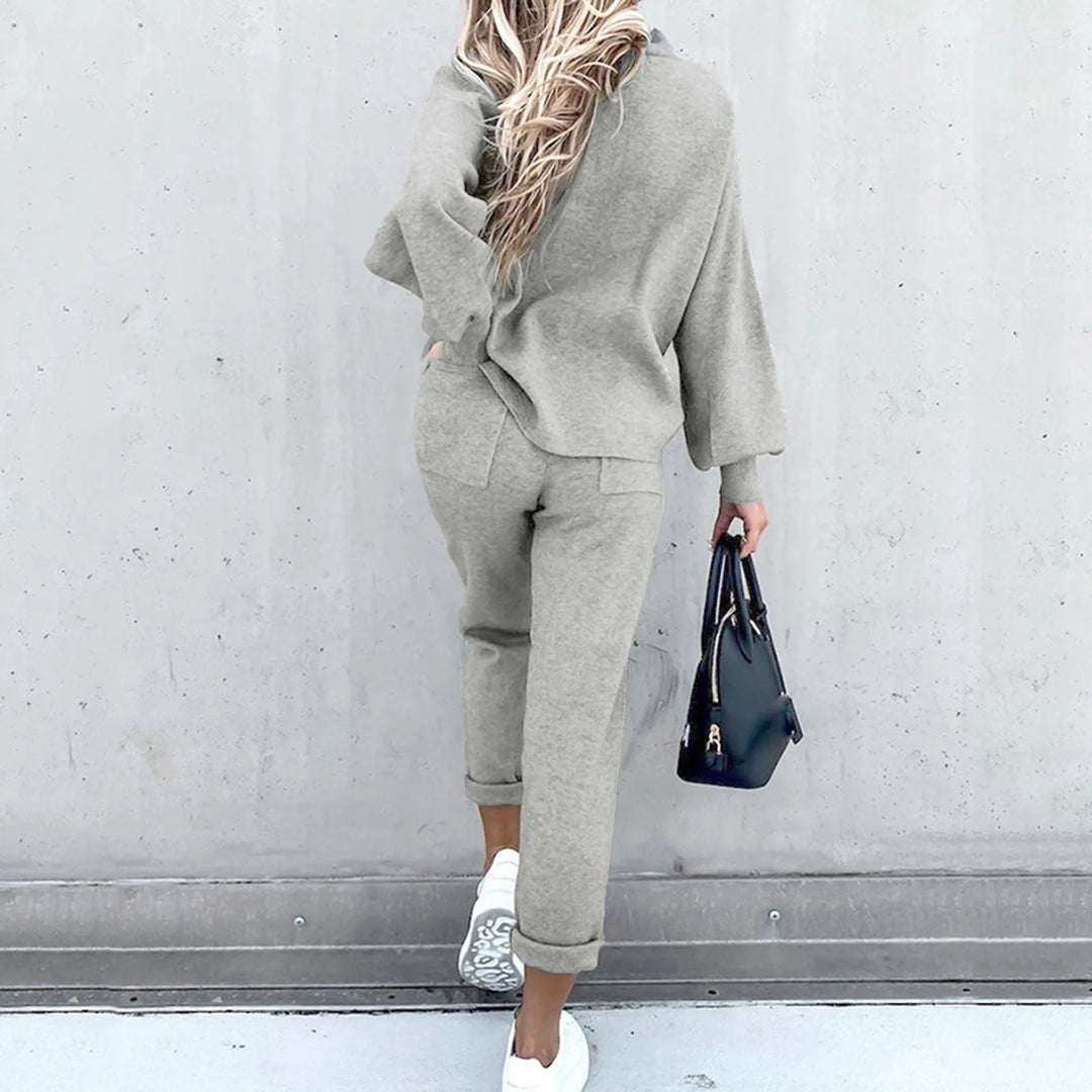 Comfortable Two-Piece Tracksuit - Zoë-Pink-S-State of Style