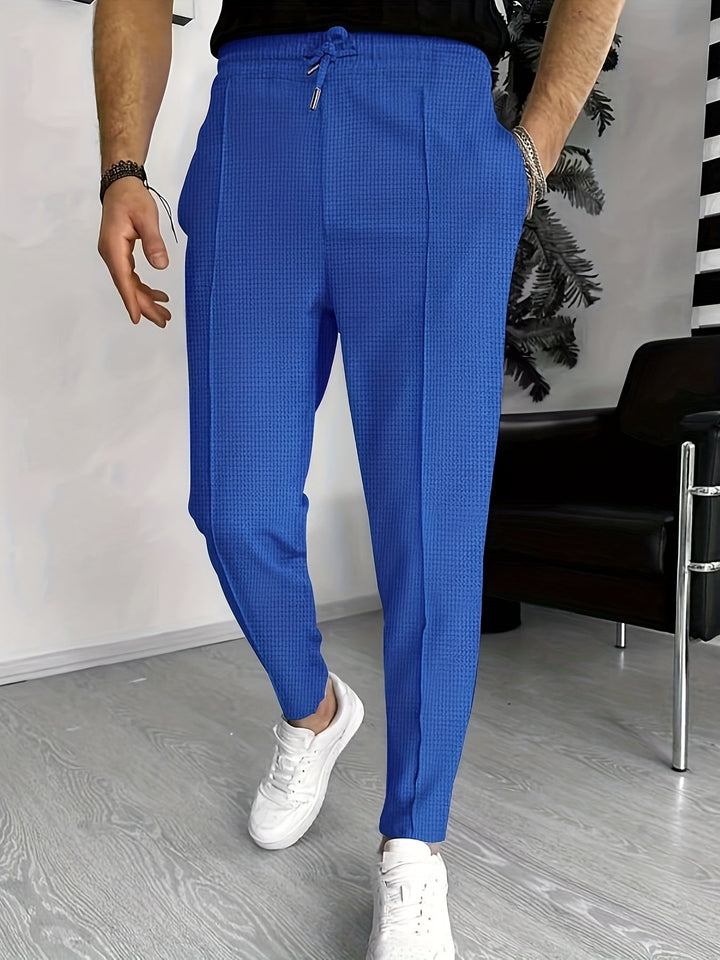 Comfortable Waffle Joggers for Men - Finn-Blue-S-State of Style