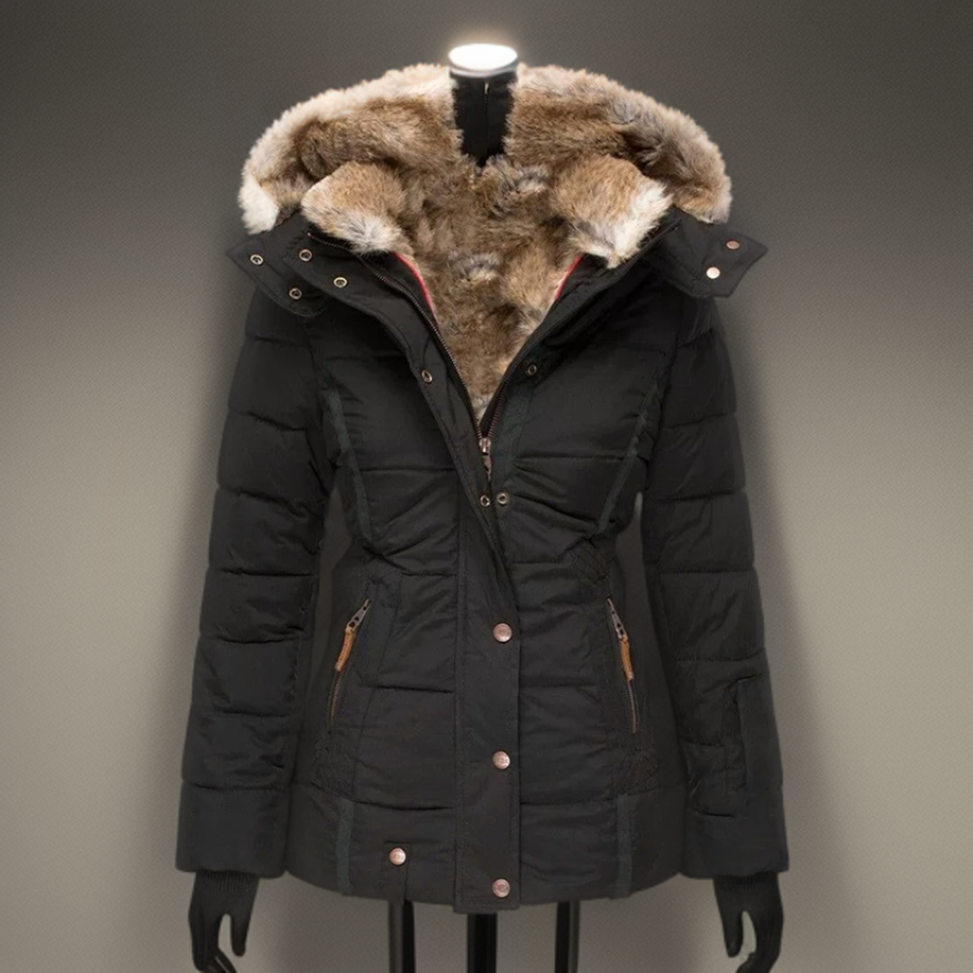 Comfortable Warm Women's Winter Coat - Elodie-Black-S-State of Style