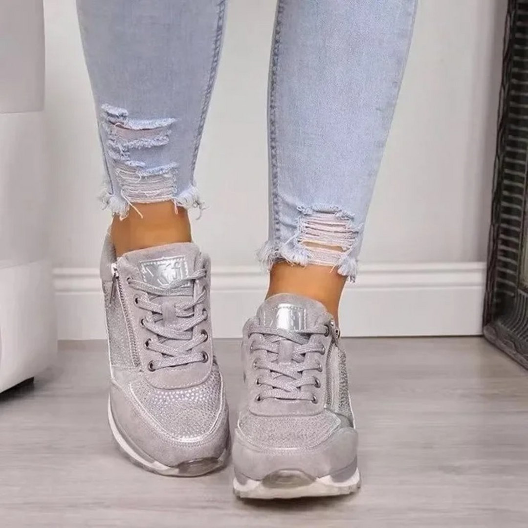 Comfortable Waterproof Women's Shoes - SolEase-Grey-2.5-State of Style