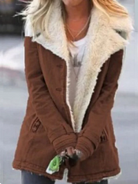 Comfortable Winter Jacket for Women - Celeste-Brown-S-State of Style