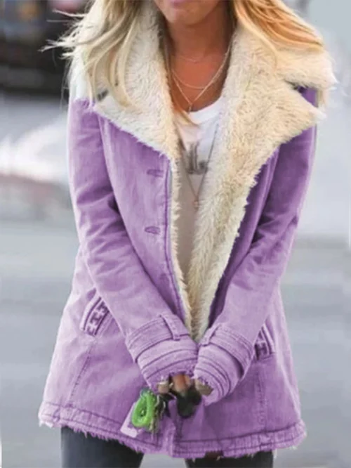 Comfortable Winter Jacket for Women - Celeste-Purple-S-State of Style