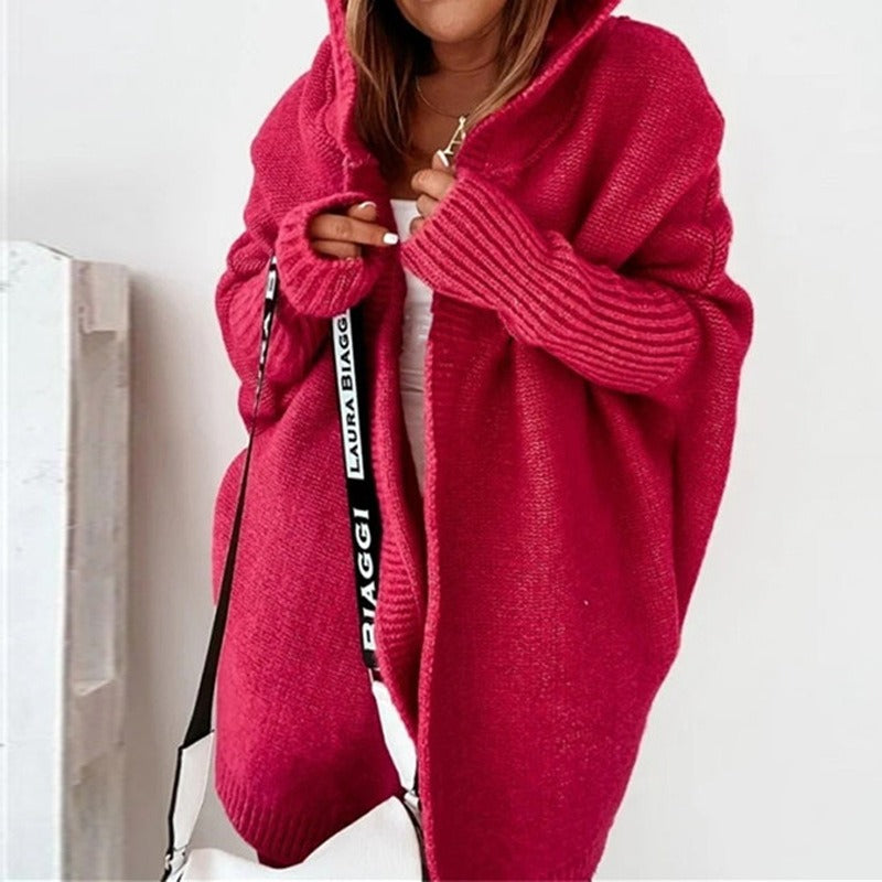 Comfortable Women's Cardigan - Luna-Red-S-State of Style