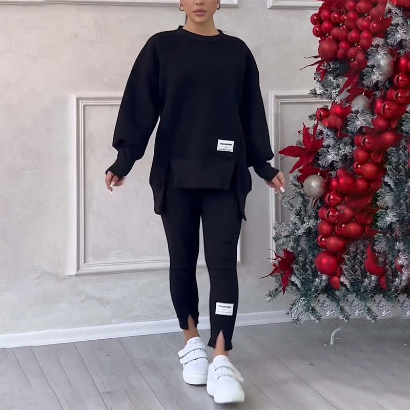 Comfortable Women's Clothing Set - Elin-Black-S-State of Style