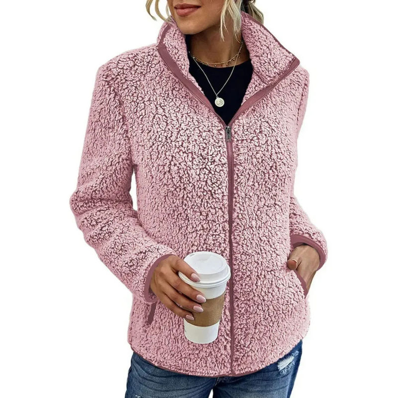 Comfortable Women's Fleece Vest - Petra-Pink-S-State of Style