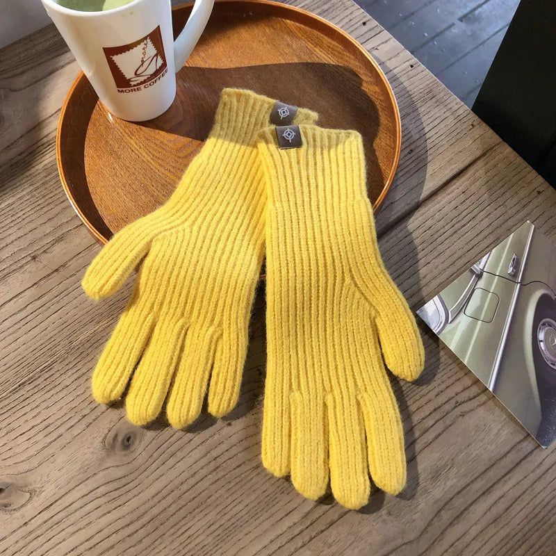 Comfortable Women's Gloves - Isolde-Yellow-State of Style