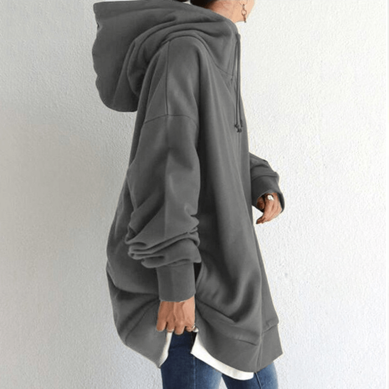 Comfortable Women's Jacket with Hood - ComfyHood-Khaki-S-State of Style