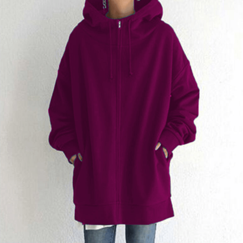 Comfortable Women's Jacket with Hood - ComfyHood-Pink red-S-State of Style