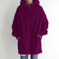 Comfortable Women's Jacket with Hood - ComfyHood-Pink red-S-State of Style