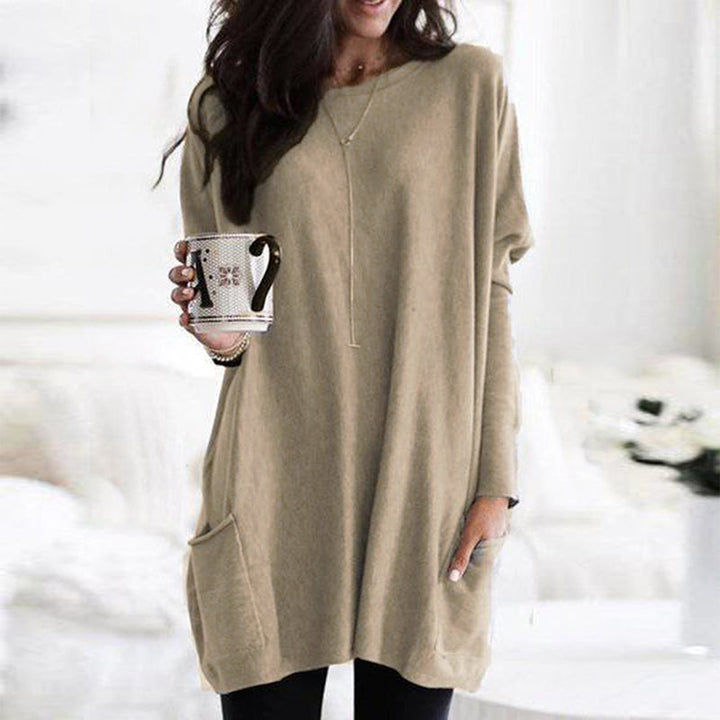 Comfortable Women's Jumper - Lina-Beige-S-State of Style