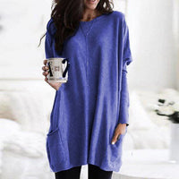 Comfortable Women's Jumper - Lina-Light Blue-S-State of Style