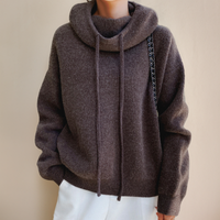 Comfortable Women's Merino Wool Sweater - Isabelle-Brown-One Size-State of Style