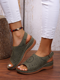 Comfortable women's orthopedic summer shoes with 3-arch support – Mira-Green-3-State of Style