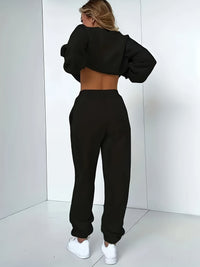Comfortable Women's Tracksuit - Ivy-Black-S-State of Style