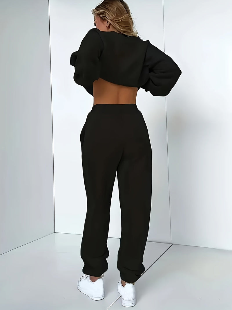 Comfortable Women's Tracksuit - Ivy-Black-S-State of Style