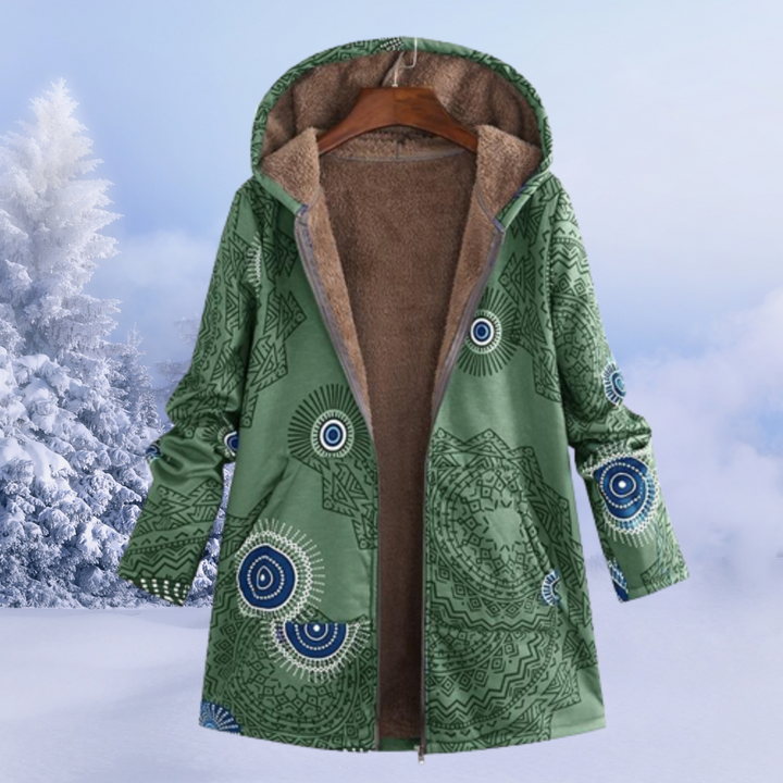Comfortable Women's Winter Coat - Liora-Green-S-State of Style