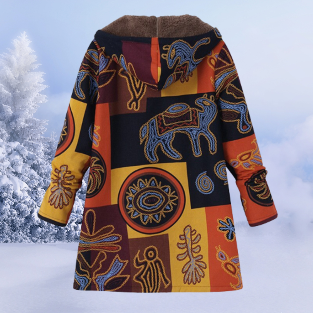 Comfortable Women's Winter Coat - Liora-Multi-coloured-S-State of Style