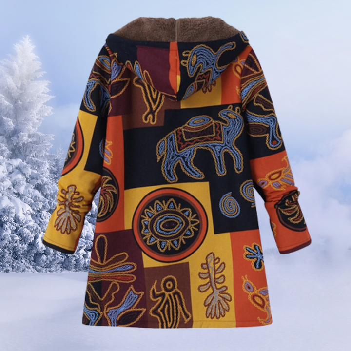 Comfortable Women's Winter Coat - Liora-Multi-coloured-S-State of Style