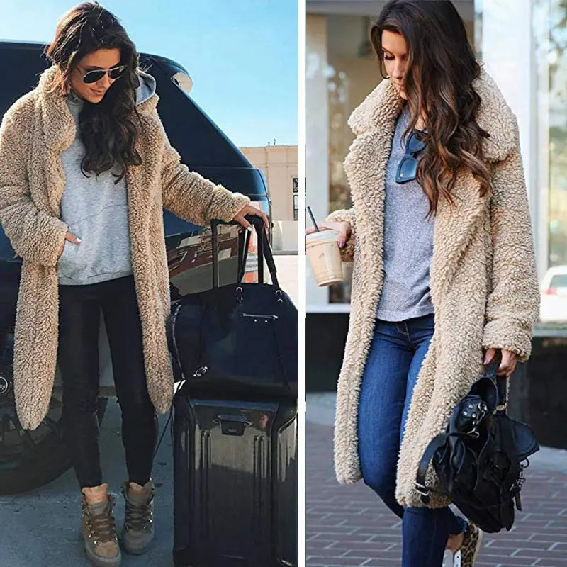 Comfortable Women's Winter Coat - Mila-Dark Grey-S-State of Style