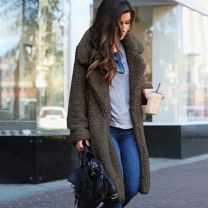 Comfortable Women's Winter Coat - Mila-Dark Grey-S-State of Style
