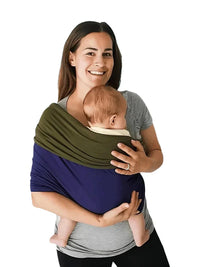 Comfortable Wrap Carrier - KleintjeKnuffel-Dark Green & Purple-State of Style