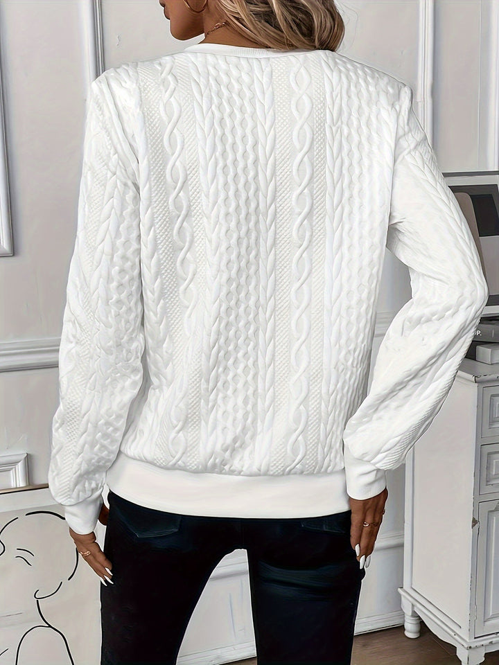 Comfortable Zip Jumper for Women - Ella-White-S-State of Style